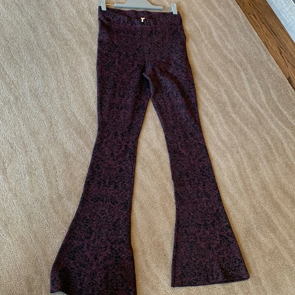 Free People‎ Flare Pant Wide Leg Metallic